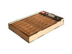 holz4home Premium Schneidebrett Set Stirnholz aus Eiche< Schneidebretter