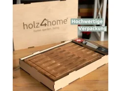 holz4home Premium Schneidebrett Set Stirnholz aus Eiche< Schneidebretter