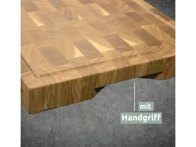 holz4home Premium Schneidebrett Set Stirnholz aus Eiche< Schneidebretter