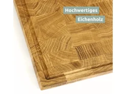 holz4home Schneidebretter<Premium Schneidebrett Stirnholz aus Eiche M