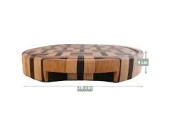 holz4home Schneidebretter<Schneidebrett Servierbrett Rund aus Birke