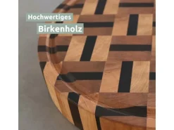 holz4home Schneidebretter<Schneidebrett Servierbrett Rund aus Birke