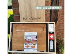 holz4home Servierbrett und Schneidebrett Set Alina aus Massivholz Eiche< Schneidebretter