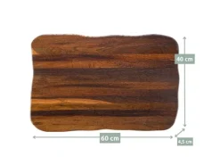 holz4home Schneidebretter|Küchenhelfer<La Madera Steakbrett Master aus Eiche Dunkel