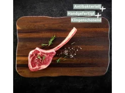 holz4home Schneidebretter|Küchenhelfer<La Madera Steakbrett Master aus Eiche Dunkel