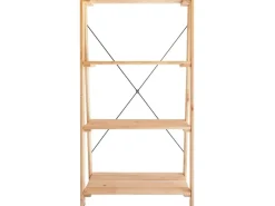 Clearance Andrewex Holzregal mit 4 Regalböden DIY Natur 115 x 62 x 35 cm