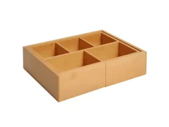 Online HOMCOM Aufbewahrungsbox Organizer Ausziehbar Bambus Natur 24,6 x 17,6 x 7 cm