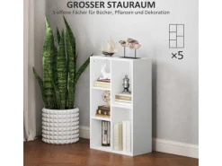 HOMCOM Bücherregal Standregal mit Ebenen Aufbewahrungsregal Küchenregal< Küchenregale