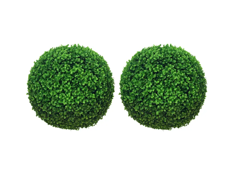 HOMCOM Buchsbaumkugel 2er Set für Indoor/Outdoor< Töpfe