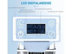 HOMCOM Haushaltsgeräte<Eiswürfelmaschine Rostfreier Stahl Kupfer Silber 36L x 252B x 371H cm