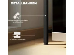 HOMCOM Erweiterbares Mikrowellenregal Mikrowellenständer mit 3 Haken Küchenregal< Küchenregale