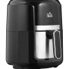Best HOMCOM Heißluftfritteuse Stahl Kunststoff Schwarz 34,2L x 25,6B x 31,8H cm