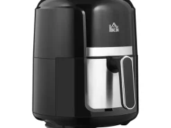 Best HOMCOM Heißluftfritteuse Stahl Kunststoff Schwarz 34,2L x 25,6B x 31,8H cm