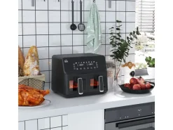 HOMCOM Heißluftfritteuse Stahl Kunststoff Schwarz 38,5L x 38B x 30,5H cm< Haushaltsgeräte