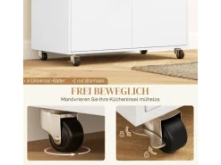 Clearance HOMCOM Kücheninsel mit Arbeitsplatte Spanplatte MDF Weiß 106L x 42B x 87H cm