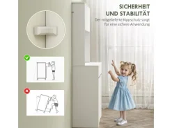 HOMCOM Küchenschränke<Küchenschrank Spanplatte MDF 100L x 38B x 180H cm Weiß