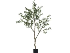 HOMCOM Töpfe<Künstlicher Olivenbaum Groß 180 cm Kunstpflanze Künstliche Pflanzen