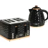 HOMCOM Haushaltsgeräte<Kocher-Toaster-Set Kunststoff Stahl 24,1L x 19,5B x 23,2H cm Schwarz