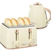 HOMCOM Haushaltsgeräte<Kocher-Toaster-Set Kunststoff Stahl 24,2L x 19,5B x 23,4H cm Beige