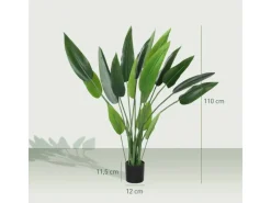 Online HOMCOM Kunstpflanze Plastik 18 Blätter 110 cm