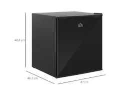 HOMCOM Mini Gefrierschrank Stahl Kunststoff Schwarz 47L x 44,2B x 48,8H cm< Gefrierschränke
