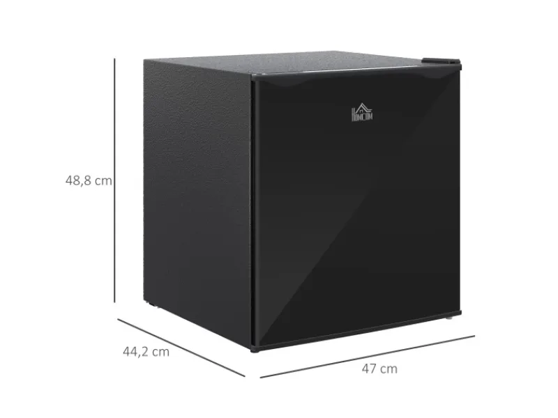 HOMCOM Mini Gefrierschrank Stahl Kunststoff Schwarz 47L x 44,2B x 48,8H cm< Gefrierschränke