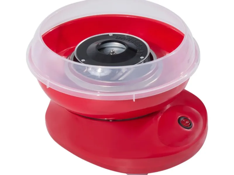 HOMCOM Zuckerwattemaschine Einfach zu Bedienendes Zuckerwattegerät PP Rot< Haushaltsgeräte
