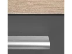 Online Homestyle4u Küchenzeile 160 cm Eiche Grau