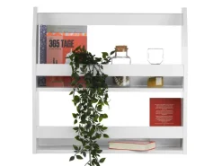Homestyle4u Küchenregale<Wandregal Hängeregal Küchenregal Bücherregal Regal Holz