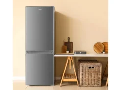 Outlet homeX Kühlschrank Mit Gefrierfach Kühl-Gefrierkombination Freistehend 173 Liter Nutzinhalt CFS1110-S Silber