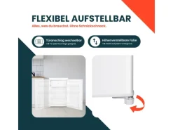 Discount homeX Kühlschrank mit Gefrierfach Klein Mini Kühl-Gefrierkombination 109 Liter Freistehend 4-Sterne Gefrieren Weiß