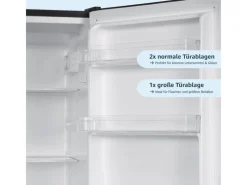 Outlet homeX Kühlschrank Mit Gefrierfach Kühl-Gefrierkombination Freistehend 173 Liter Nutzinhalt CFS1110-B Schwarz
