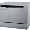 homeX Geschirrspüler<Tischgeschirrspüler Mini Geschirrspüler mit 6 Programmen 6 Maßgedecke Aquastop GST6AE-S