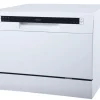 homeX Küchenhelfer<Tischgeschirrspüler Mini Geschirrspüler mit 6 Programmen 6 Maßgedecke Aquastop GST6AE-W