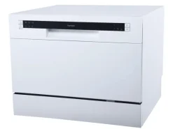 homeX Küchenhelfer<Tischgeschirrspüler Mini Geschirrspüler mit 6 Programmen 6 Maßgedecke Aquastop GST6AE-W