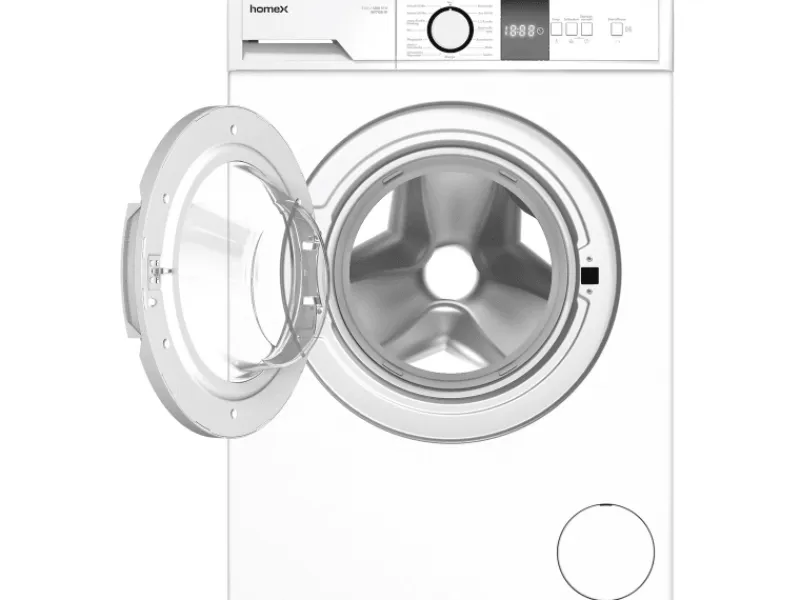 homeX Waschmaschine 7kg 1200 U/Min Inverter Motor AquaStop Schontrommel 15 Programme WF712B-W< Waschmaschinen