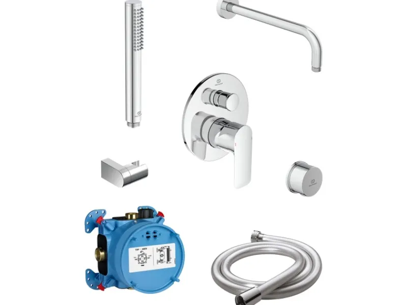 Ideal Standard Einhebelmischer<Armaturen-Bundle Unterputz Ceratherm T100 Chrom