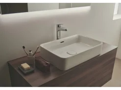 Ideal Standard Aufsatzwaschtisch Strada II 60x40 cm o. Hahnloch m. Überlauf Weiß< Zweigriffarmatur|Einhebelmischer