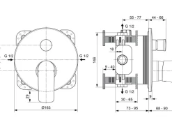 Ideal Standard Einhebelmischer<Badearmatur Connect Air Unterputz eigensicher