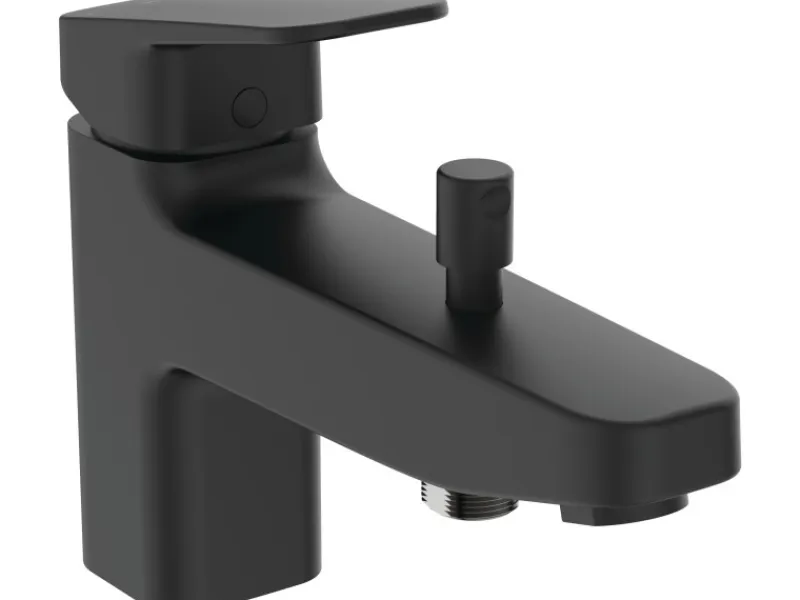 Ideal Standard Einhebelmischer<Badearmatur Ceraplan für Wannenrand Schwarz Matt