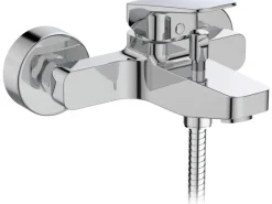Ideal Standard Badearmatur Ceraplan Chrom Aufputz mit Handbrause-Set< Einhebelmischer