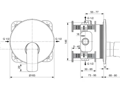 Ideal Standard Einhebelmischer<Brausearmatur Connect Air Unterputz Brushed