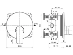 Best Ideal Standard Brausearmatur Connect Air Unterputz Chrom