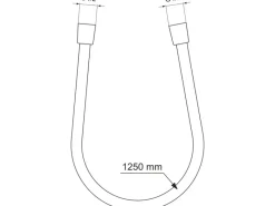 Ideal Standard Brauseschlauch Idealrain Atelier Idealflex 1250 mm Silver Storm< Ersatzteile Küchenarmatur