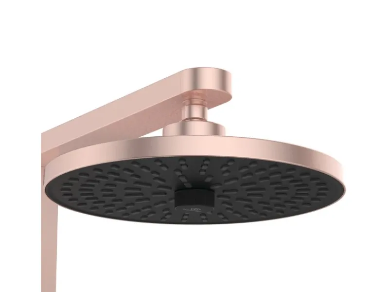 Ideal Standard Einhebelmischer<Duschsystem Einhebel-Armatur mit Regen- und Handbrause Rosé