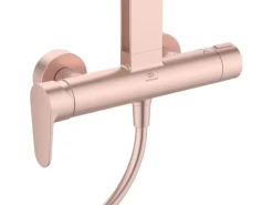 Ideal Standard Einhebelmischer<Duschsystem Einhebel-Armatur mit Regen- und Handbrause Rosé