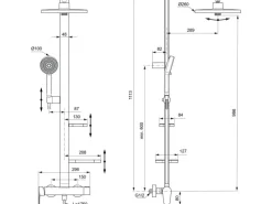 Ideal Standard Einhebelmischer<Duschsystem Einhebel-Armatur mit Regen- und Handbrause Rosé