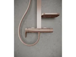 Ideal Standard Einhebelmischer<Duschsystem Einhebel-Armatur mit Regen- und Handbrause Rosé