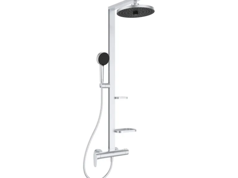 Ideal Standard Einhebelmischer<Duschsystem Einhebel-Armatur mit Regen- und Handbrause