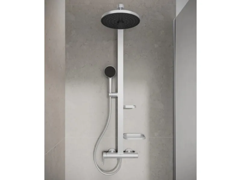 Ideal Standard Einhebelmischer<Duschsystem Einhebel-Armatur mit Regen- und Handbrause